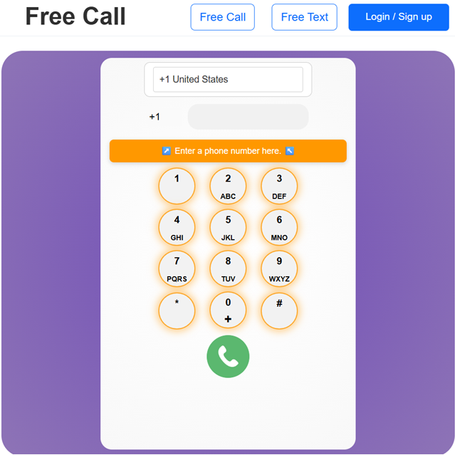 Online calling website illustration