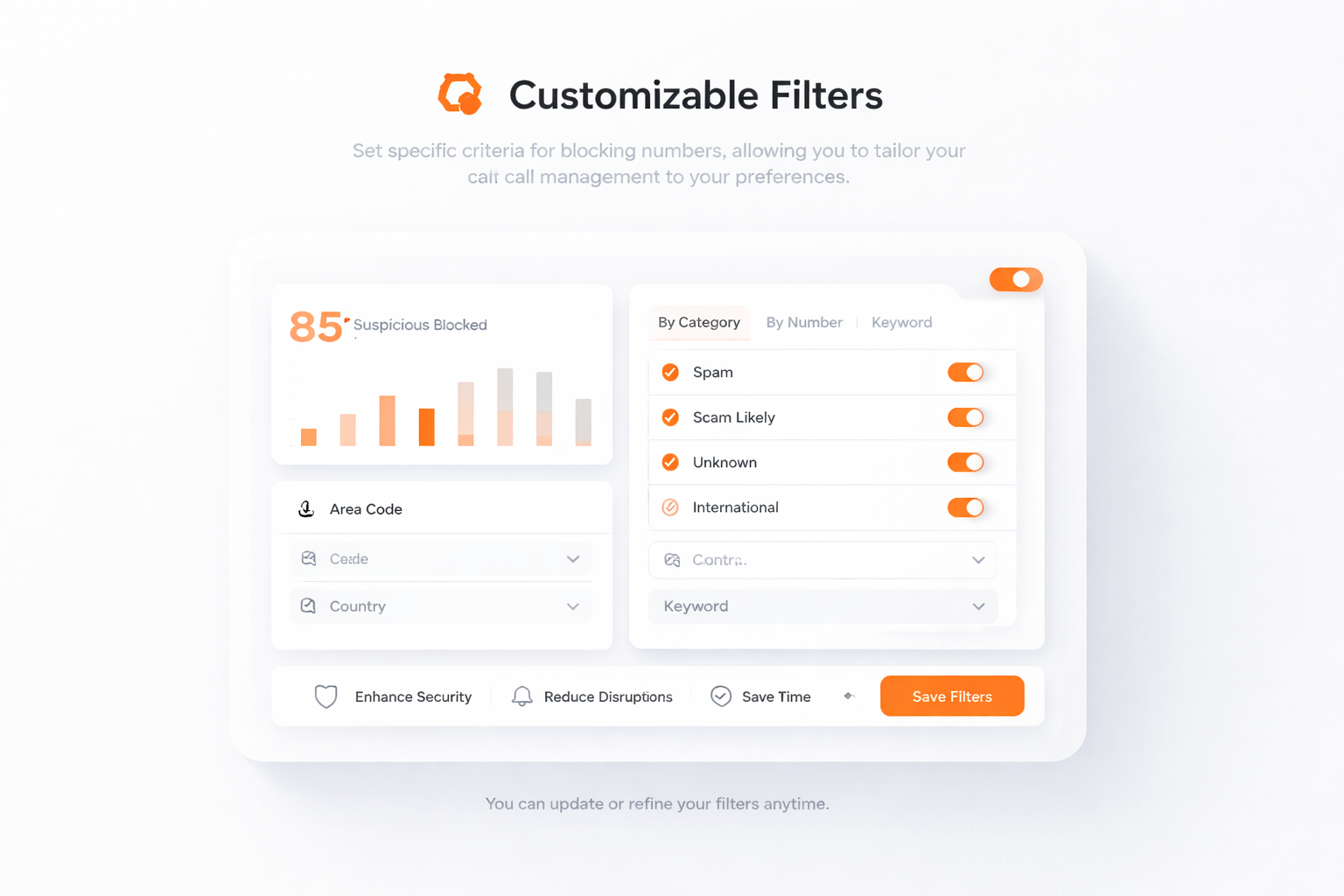 Customizable Filters