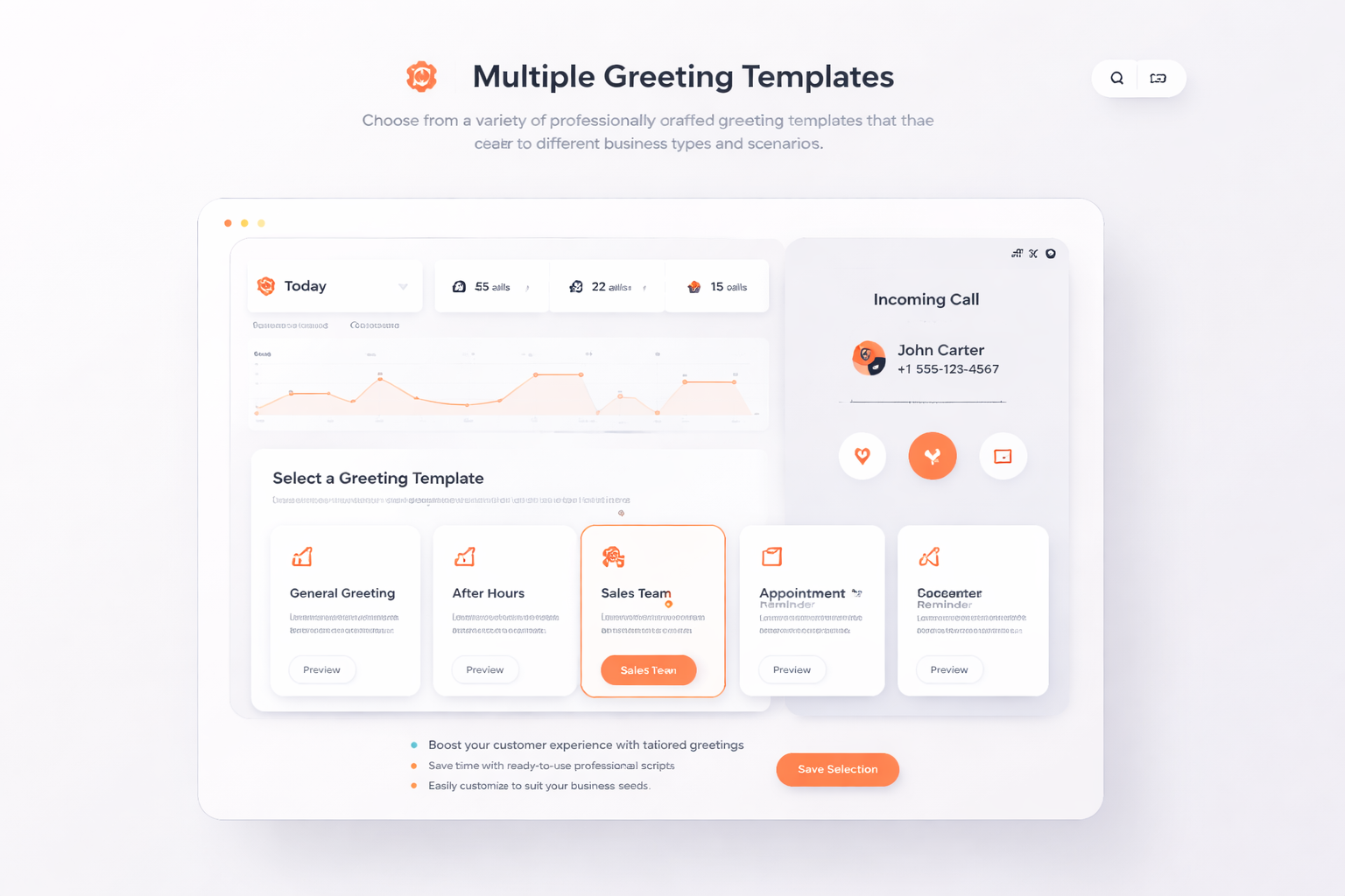 Múltiplos Modelos de Saudação