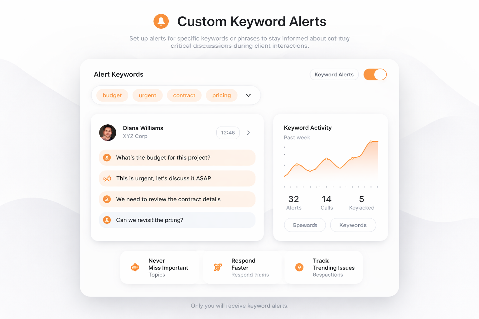 커스텀 키워드 알림