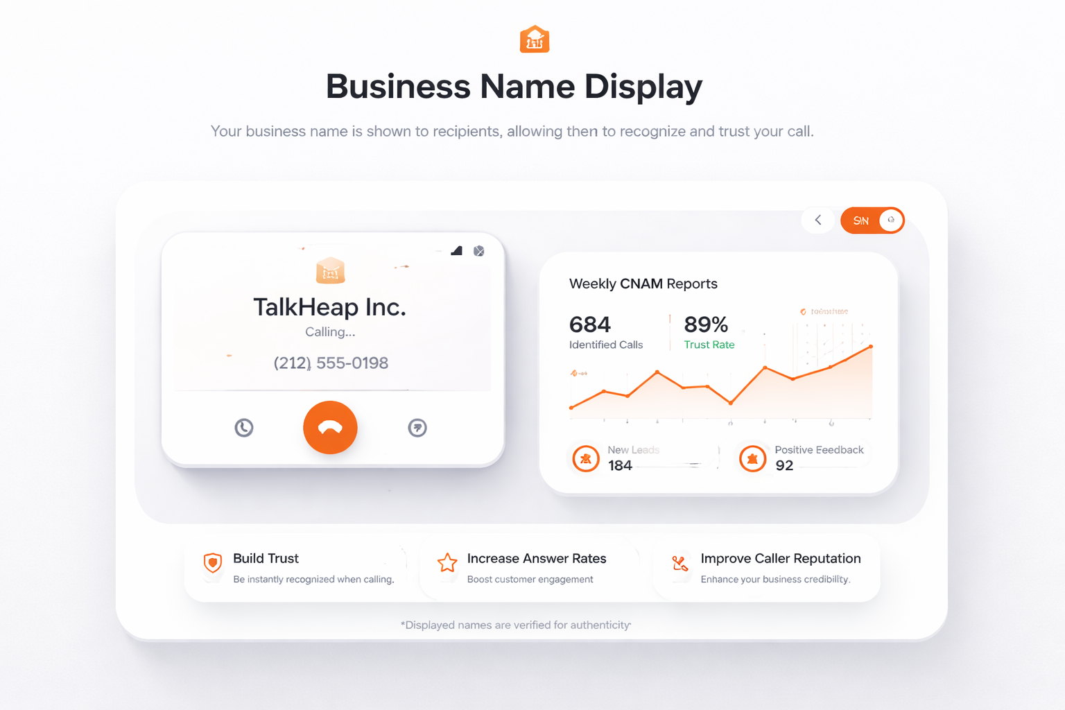 Business Name Display