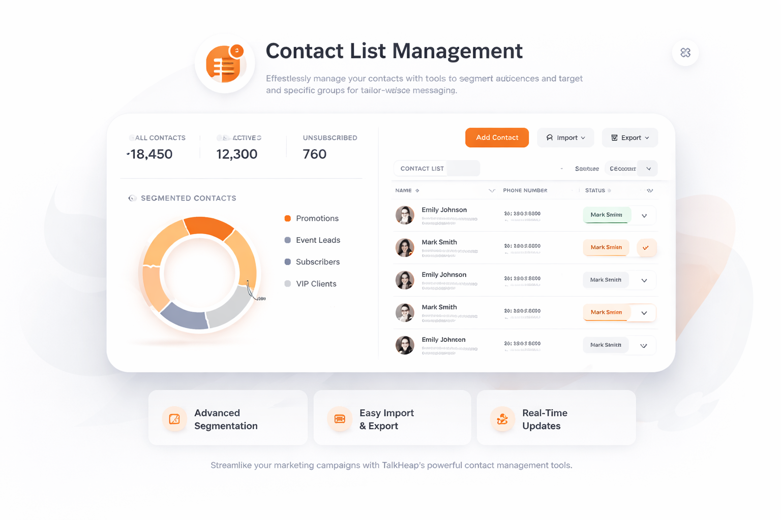 コンタクトリスト管理