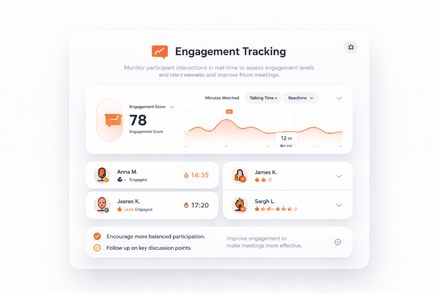 エンゲージメント追跡