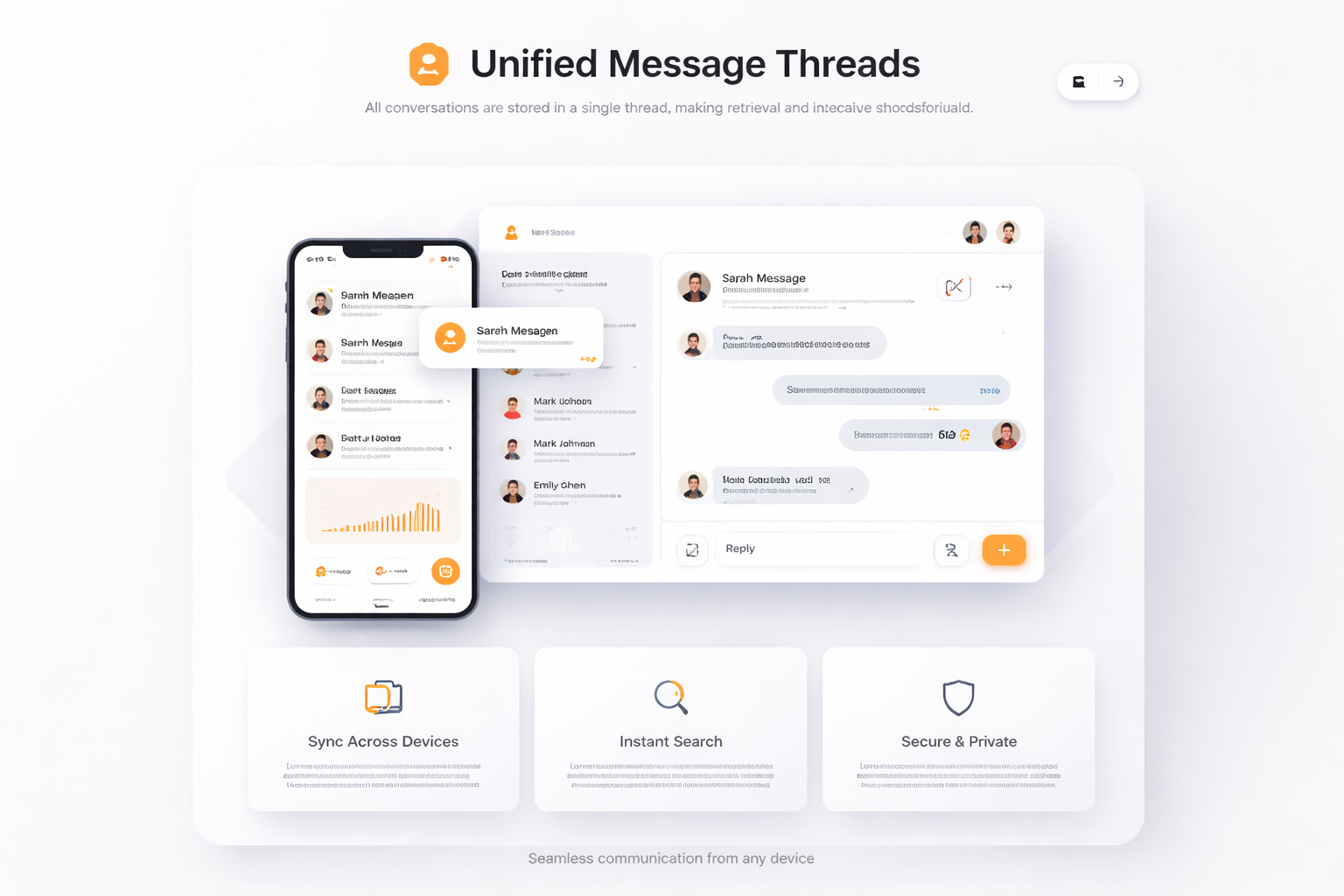 統一されたメッセージスレッド