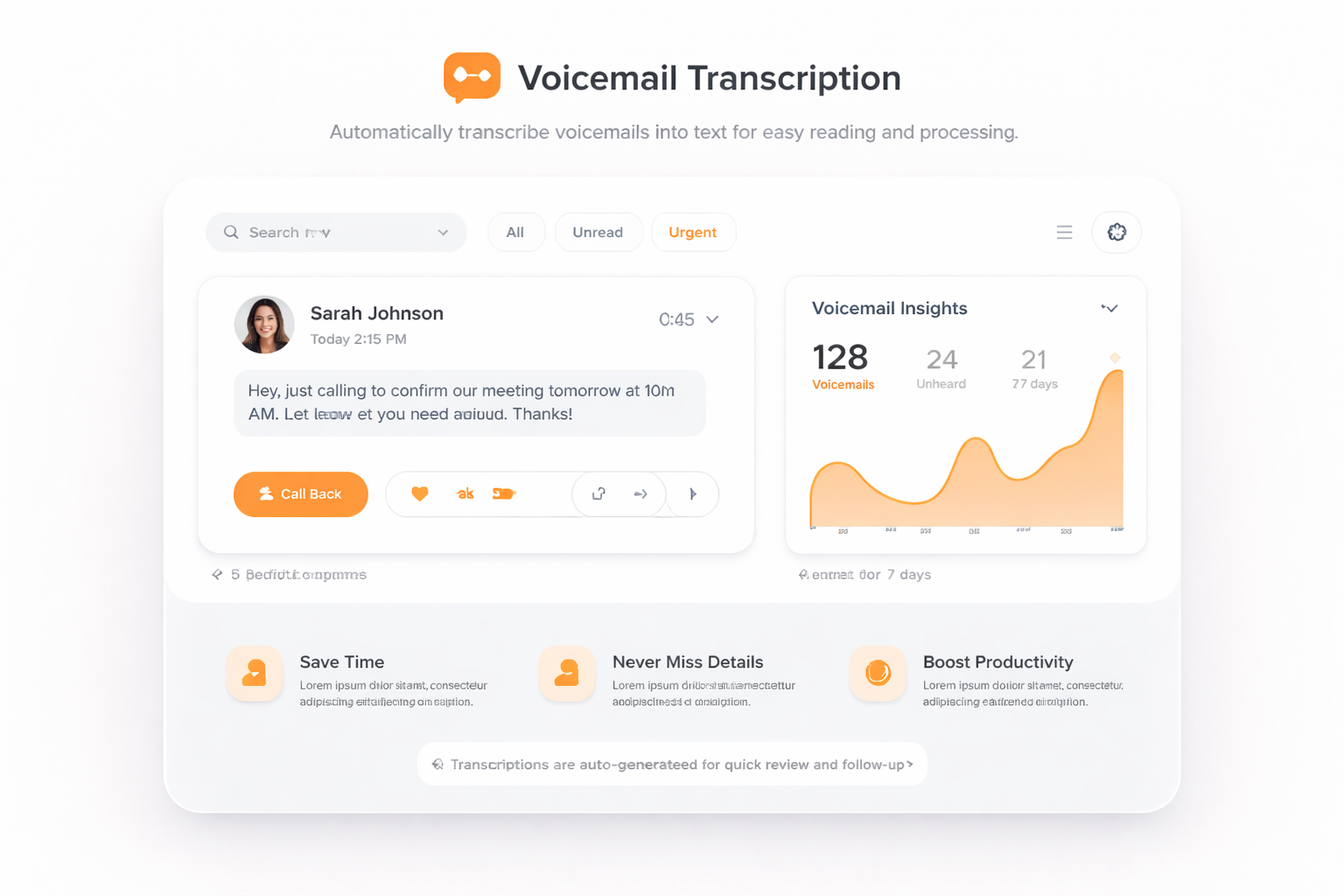 Transcription des messages vocaux