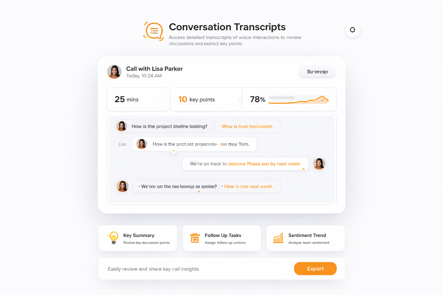 Transcriptions de conversation